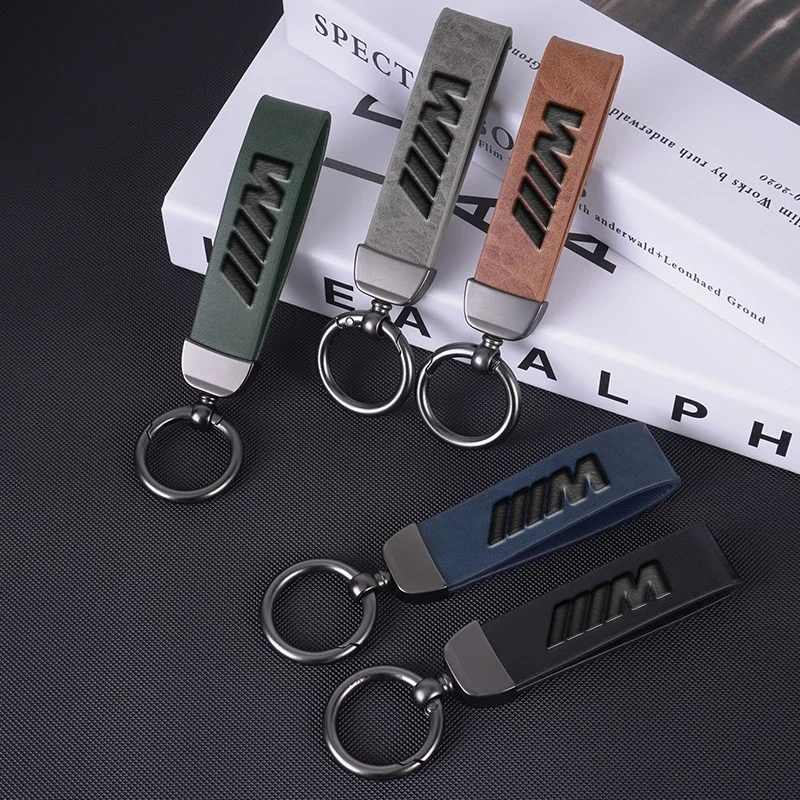 Car Vintage Leather Keychain Keyring Pendant Zinc Alloy Key Ring For BMW M F30 F10 E90 F20 E46 E60 E70 E39 E36 E87 X7 E92 E91 X6