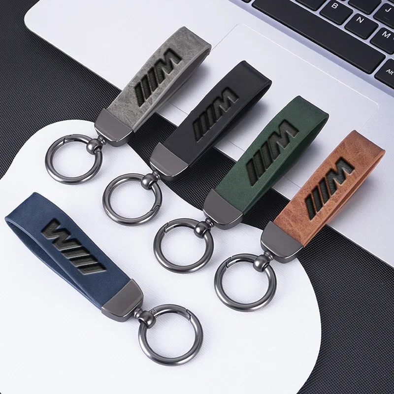 Car Vintage Leather Keychain Keyring Pendant Zinc Alloy Key Ring For BMW M F30 F10 E90 F20 E46 E60 E70 E39 E36 E87 X7 E92 E91 X6