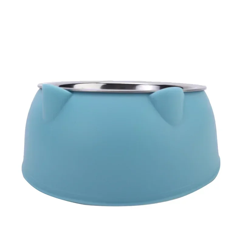 Trendy Stainless Steel Cat Dog Double Bowl 15 Degree Inclined Anti Neck Strain Pet Feeder Slant Mouth Best Selling Pet Supplies