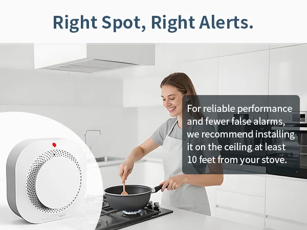 Zigbee Smoke Alarm Tuya Smart Real-time Monitoring APP Notification Smoke Detector For Gas Wall-hung Stoves Bathrooms Industrial Hotel Security
