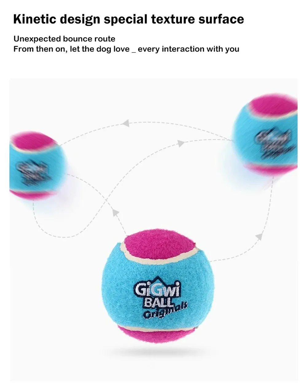 OUZEY 4Pcs/Set Pets Dog Squeaky Tennis Ball Toys Bite Resistant High Bounce Sound Rubber Ball for Small Medium Dogs Training Toy