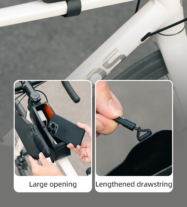 ROCKBROS Cycling Bag 0.6L Or 0.9L Magnetic Waterproof Road Bike Bag Front Beam Tube Bag Riding Bicycle Bag Accessories