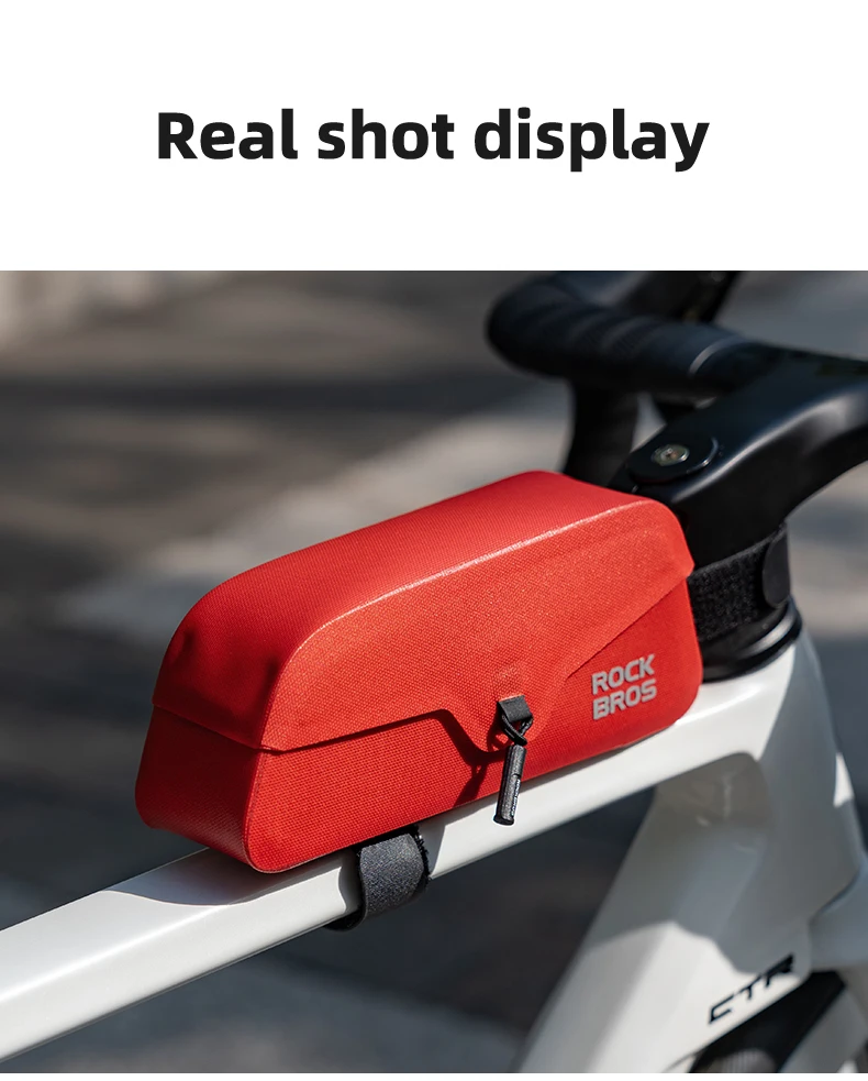 ROCKBROS Cycling Bag 0.6L Or 0.9L Magnetic Waterproof Road Bike Bag Front Beam Tube Bag Riding Bicycle Bag Accessories