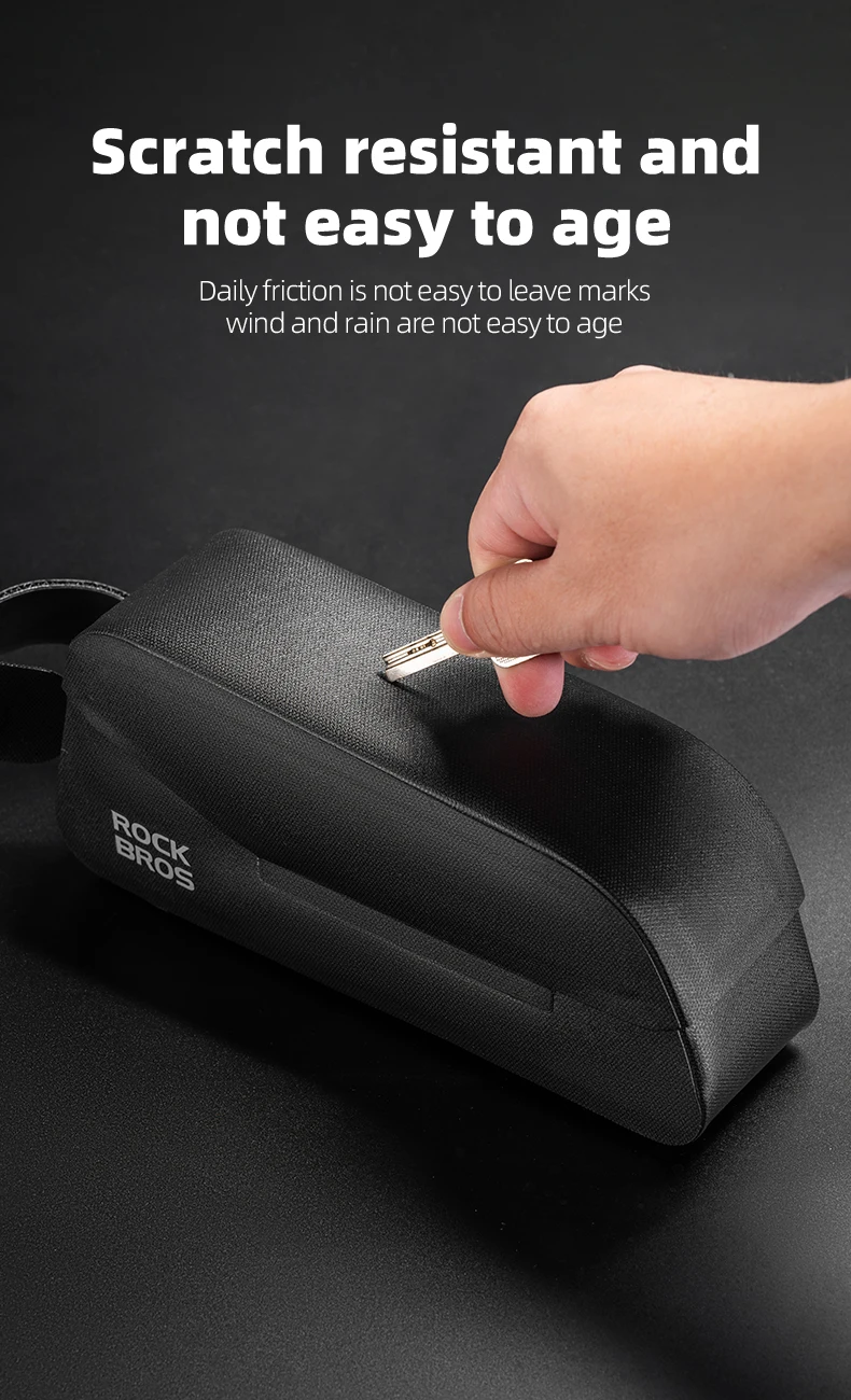 ROCKBROS Cycling Bag 0.6L Or 0.9L Magnetic Waterproof Road Bike Bag Front Beam Tube Bag Riding Bicycle Bag Accessories