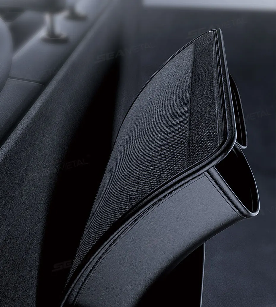 SEAMETAL Leatherette Car Trunk Organizer Large Capacity Seat Back Storage Bag with 4 Pockets Multifunction Use for Car Trunk SUV