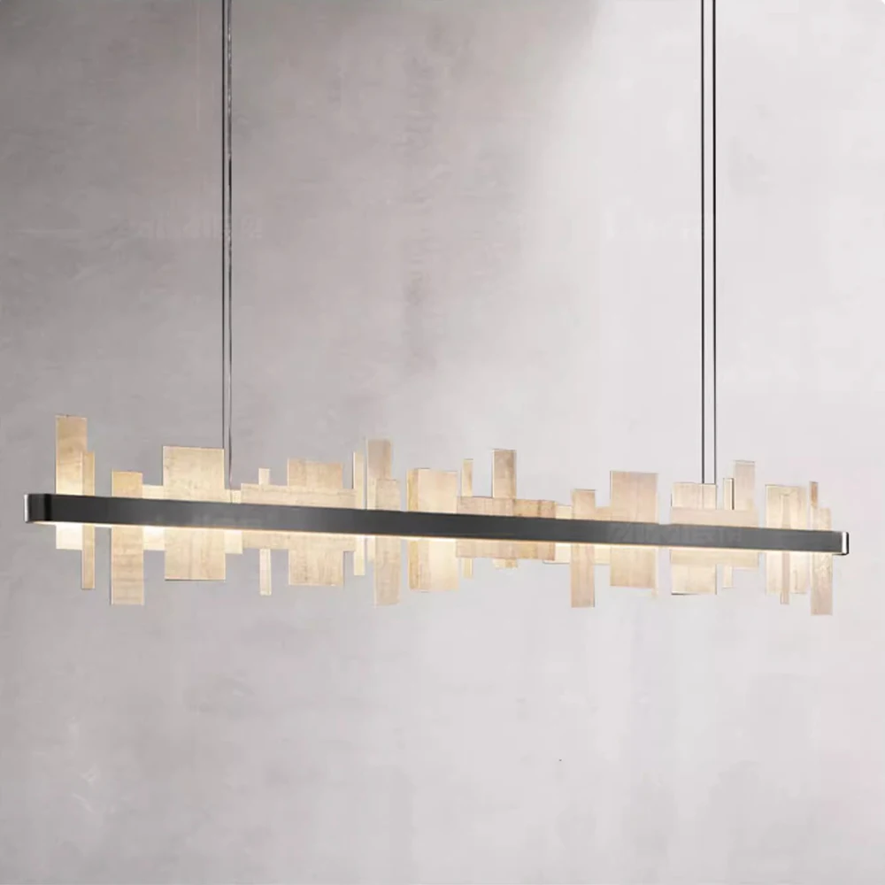 Shards Of Life Vintage Marble Collection LED Dimmable Chandelier Lighting Lustre Suspension Luminaire Lampen For Living Room