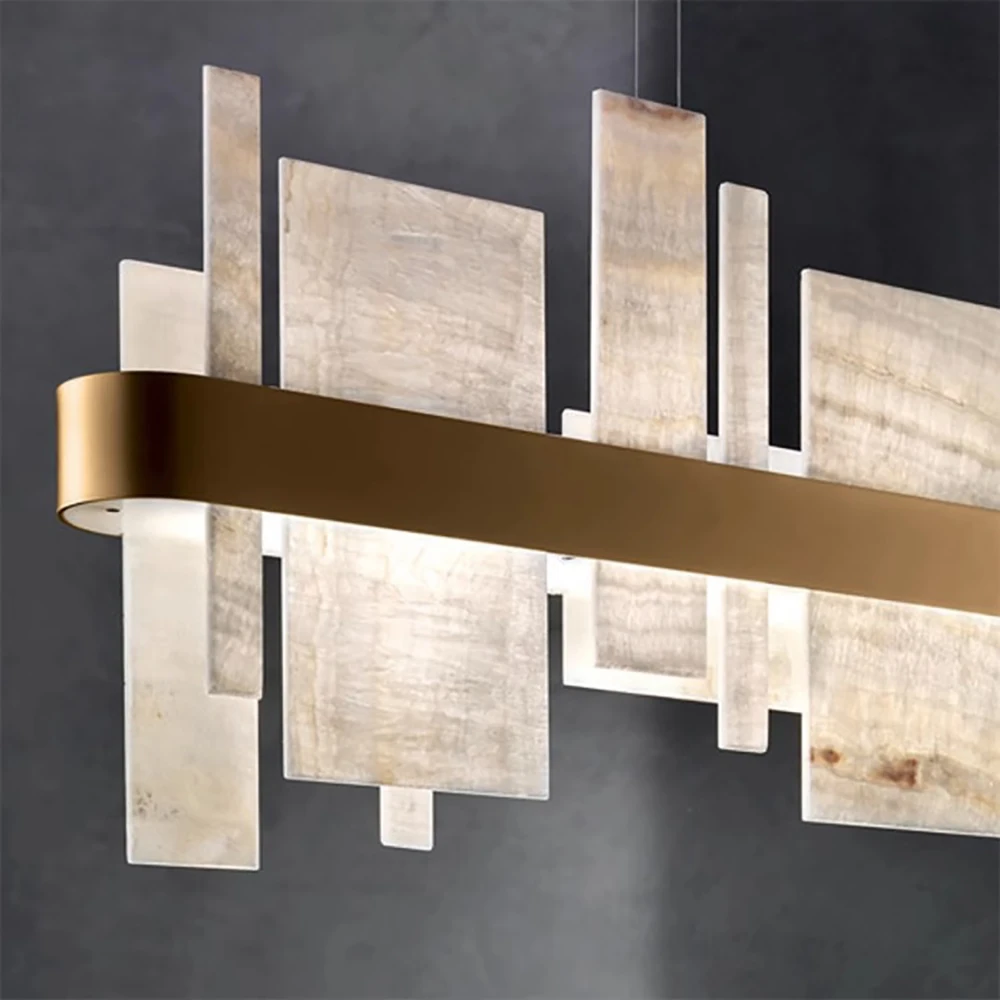 Shards Of Life Vintage Marble Collection LED Dimmable Chandelier Lighting Lustre Suspension Luminaire Lampen For Living Room