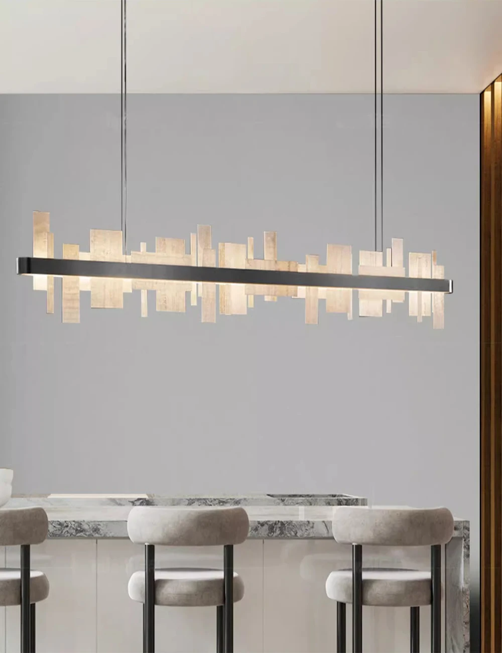 Shards Of Life Vintage Marble Collection LED Dimmable Chandelier Lighting Lustre Suspension Luminaire Lampen For Living Room