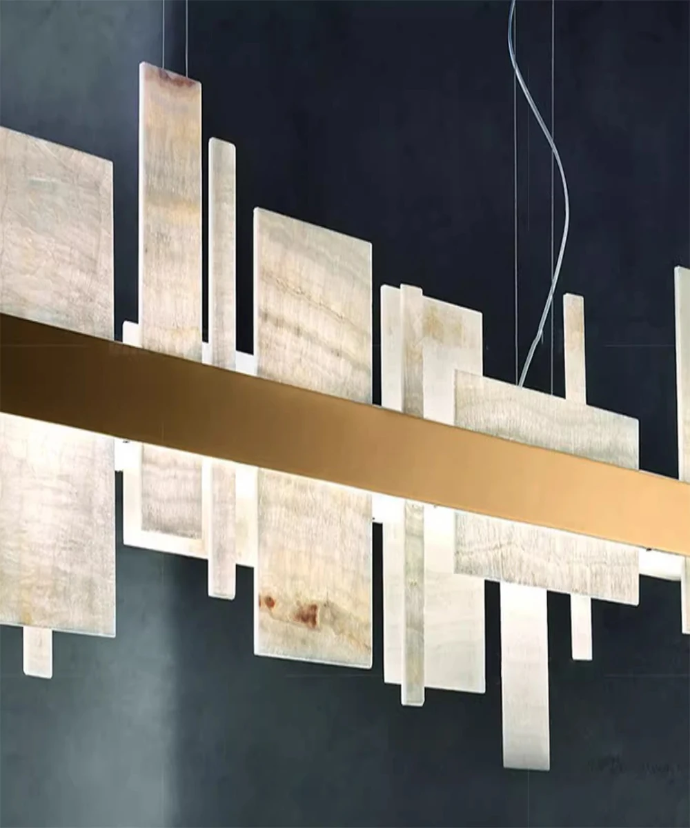 Shards Of Life Vintage Marble Collection LED Dimmable Chandelier Lighting Lustre Suspension Luminaire Lampen For Living Room