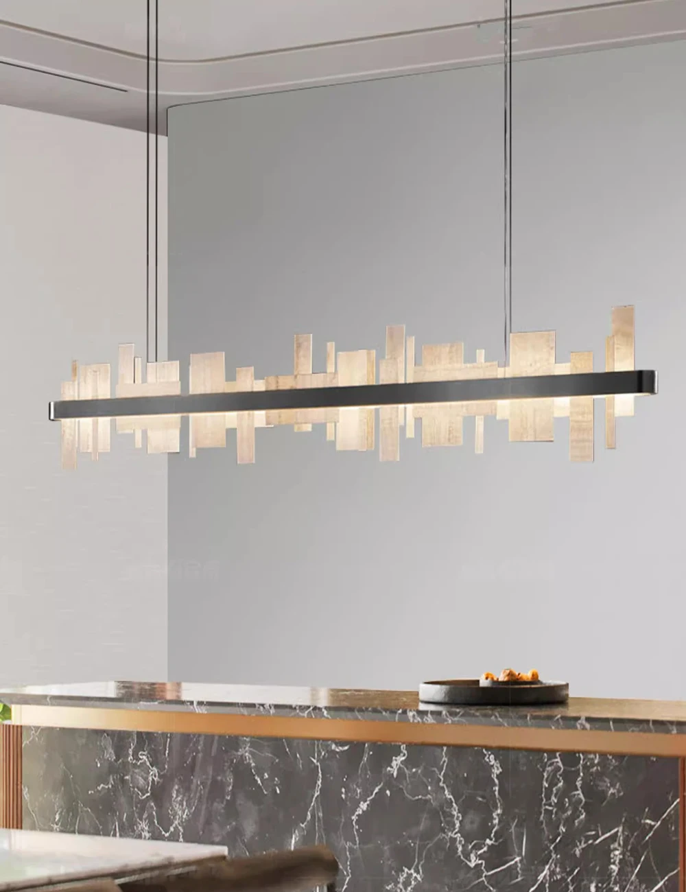 Shards Of Life Vintage Marble Collection LED Dimmable Chandelier Lighting Lustre Suspension Luminaire Lampen For Living Room