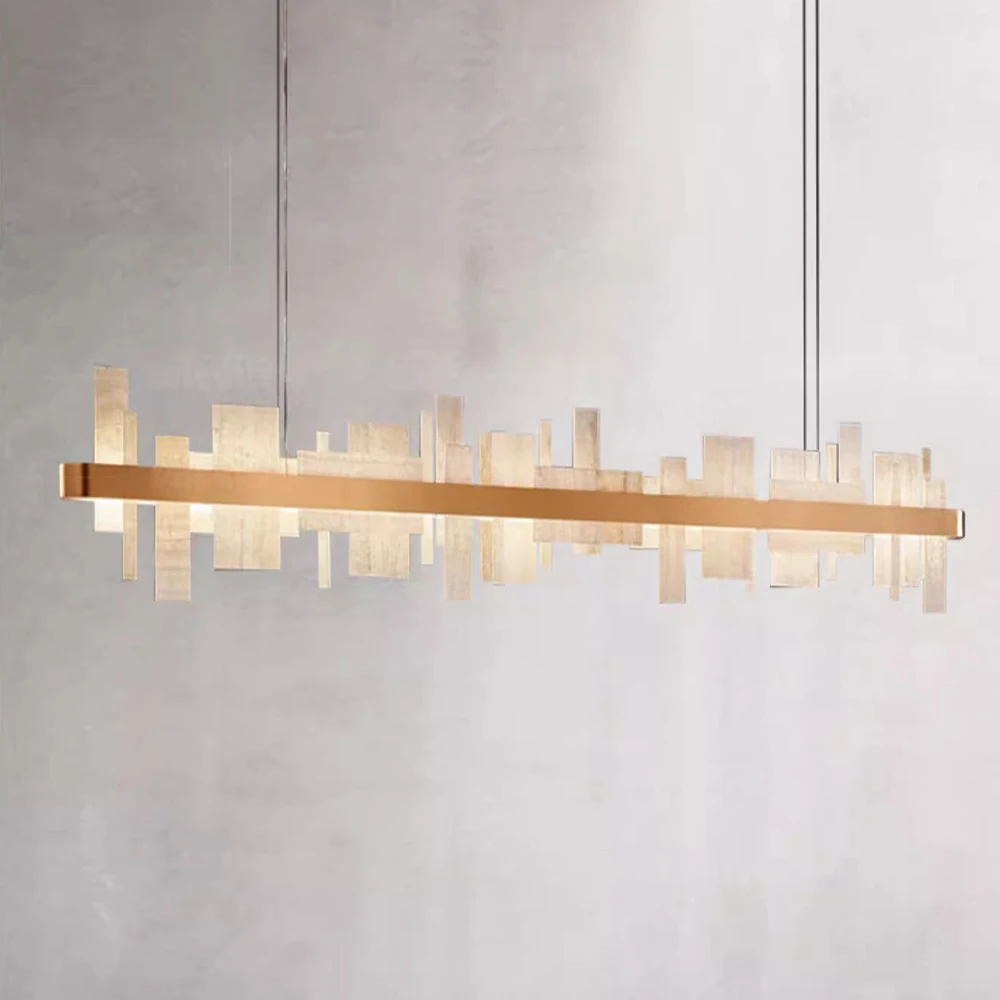 Shards Of Life Vintage Marble Collection LED Dimmable Chandelier Lighting Lustre Suspension Luminaire Lampen For Living Room
