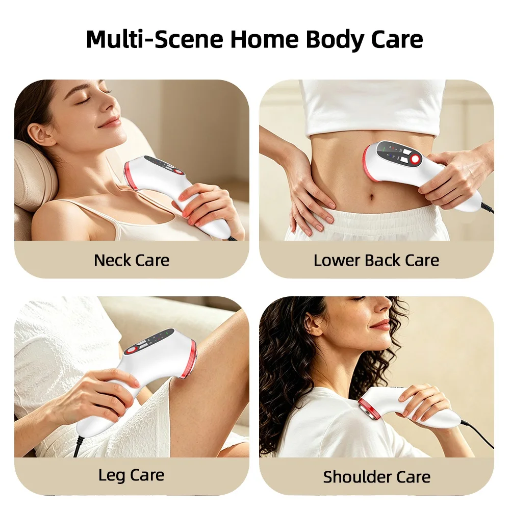 1MHz Handheld Ultrasound Physiotherapy Device Portable Body Massager with 3 Intensity Timer Settings for Muscle Relaxation