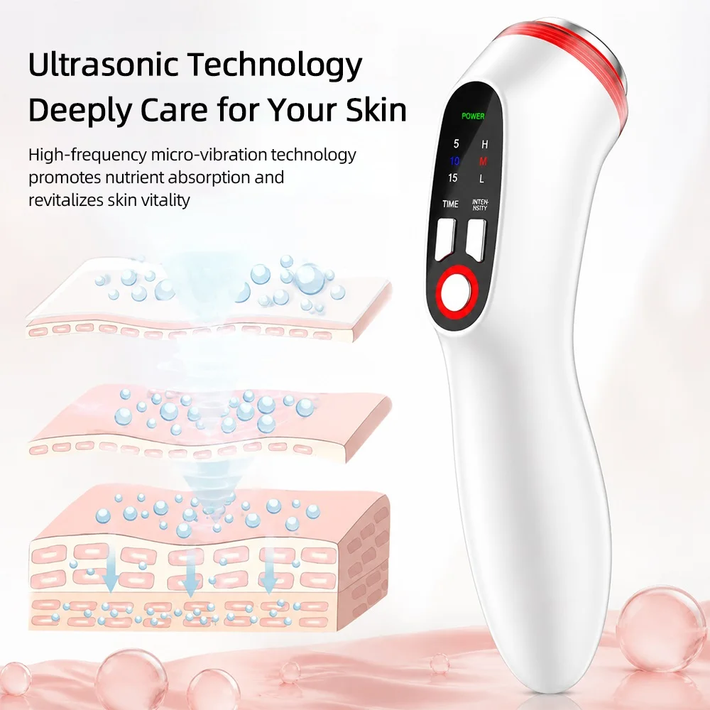 1MHz Handheld Ultrasound Physiotherapy Device Portable Body Massager with 3 Intensity Timer Settings for Muscle Relaxation