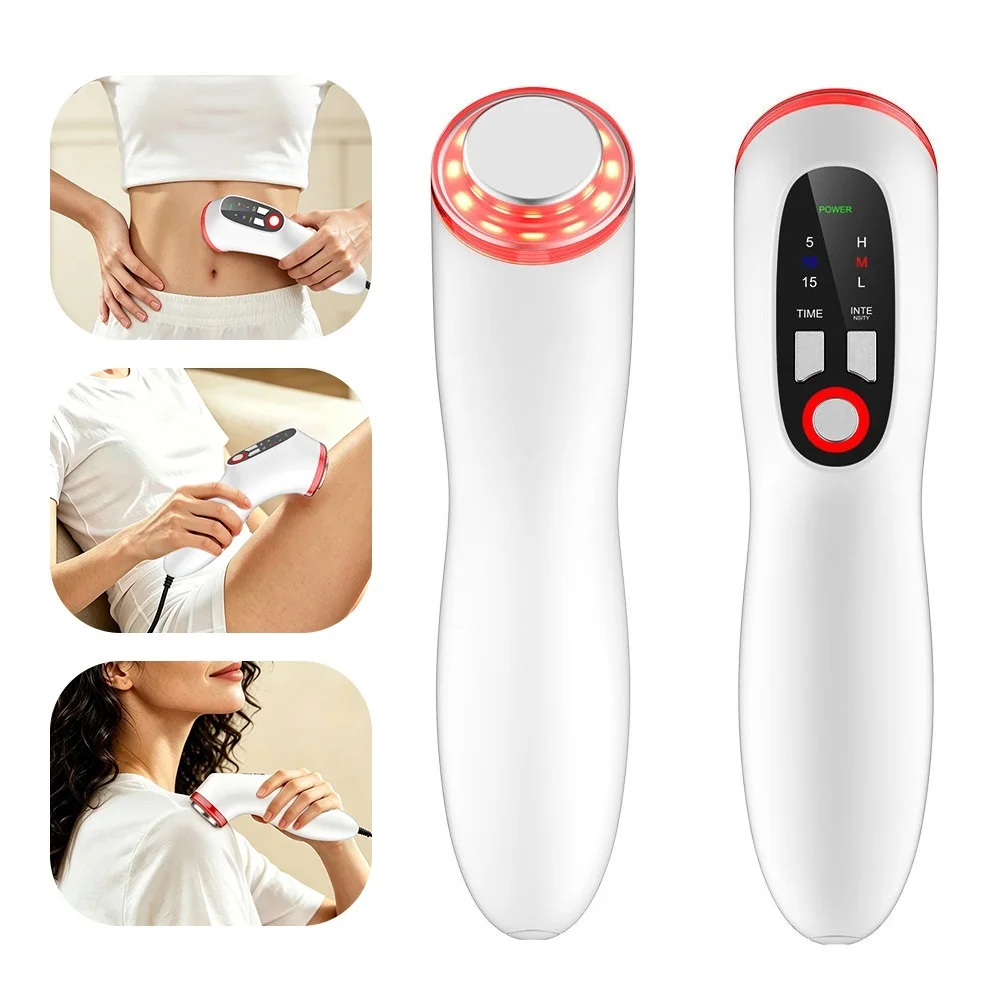 1MHz Handheld Ultrasound Physiotherapy Device Portable Body Massager with 3 Intensity Timer Settings for Muscle Relaxation