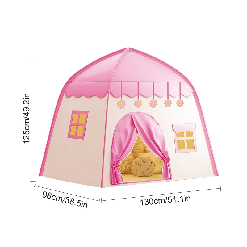 [Outdoor Recreation] Children's Party Game Tent, Blue Playhouse Toy with Yellow Star Design, Princess Girls' Fairy Tale Toy Castle, Beach Tent, Holiday Gift for Boys and Girls, Christmas Gift, Accessories Not Included
