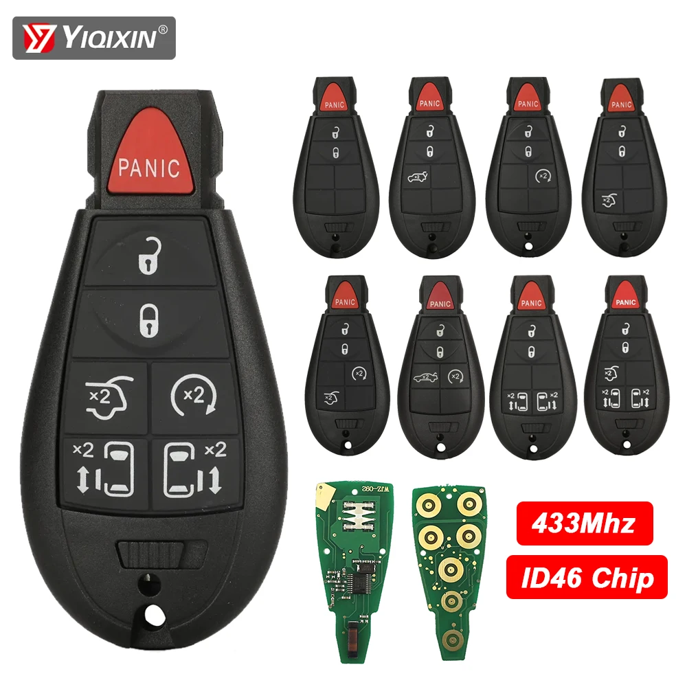 433Mhz ID46 Chip Remote Car Key For Chrysler Town & Country 300 For Jeep Grand Cherokee Dodge Caravan Journey IYZ-C01C 2008-2013