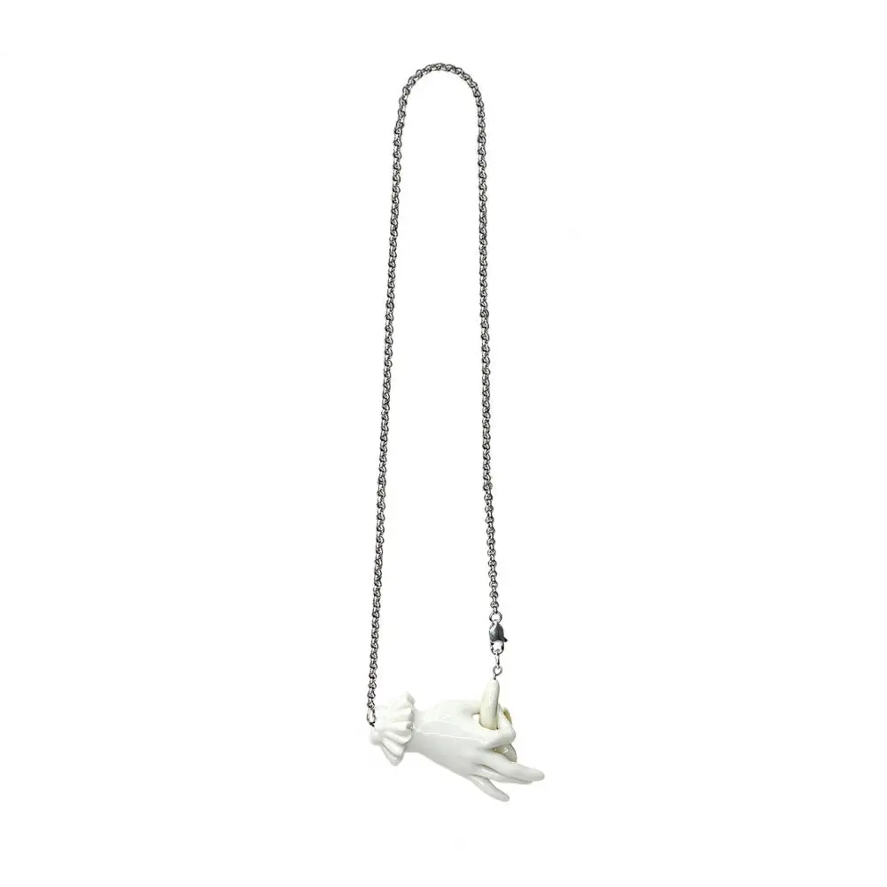 Funny Banana Pendant Necklace Resin Hand-Sculpted Banana Necklace Cute Lifelike Fruit Necklace Jewelry Creative Gift