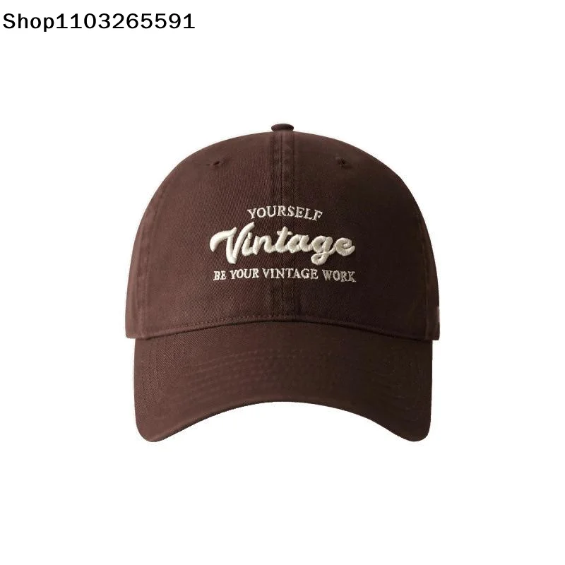 1Pcs For Women Men Summer Streetwear Trucker Hat 3D Letter Design Baseball Cap Vintage Brown Duck Tongue Hat