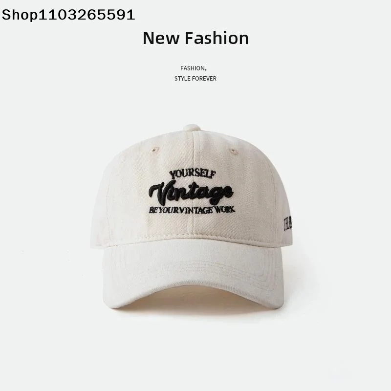 1Pcs For Women Men Summer Streetwear Trucker Hat 3D Letter Design Baseball Cap Vintage Brown Duck Tongue Hat