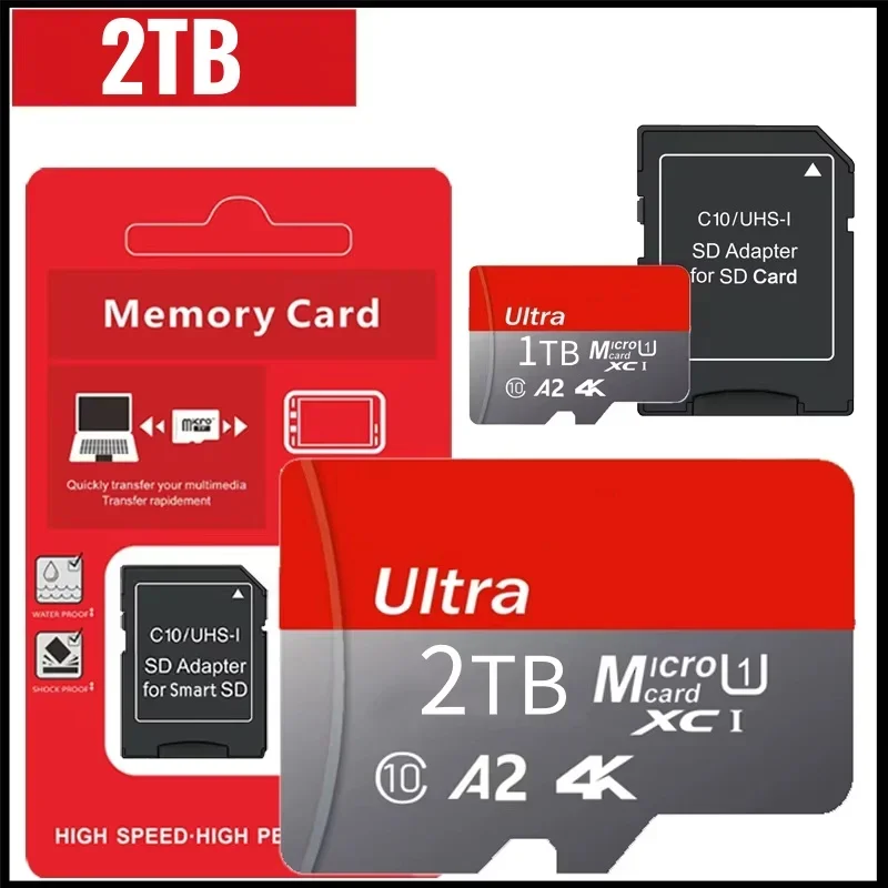 New 2TB TF SD Memory Card Class 10 High Speed Storage Card 1TB 512GB 256GB 128GB For Camera Phone Computer Game Data Storage