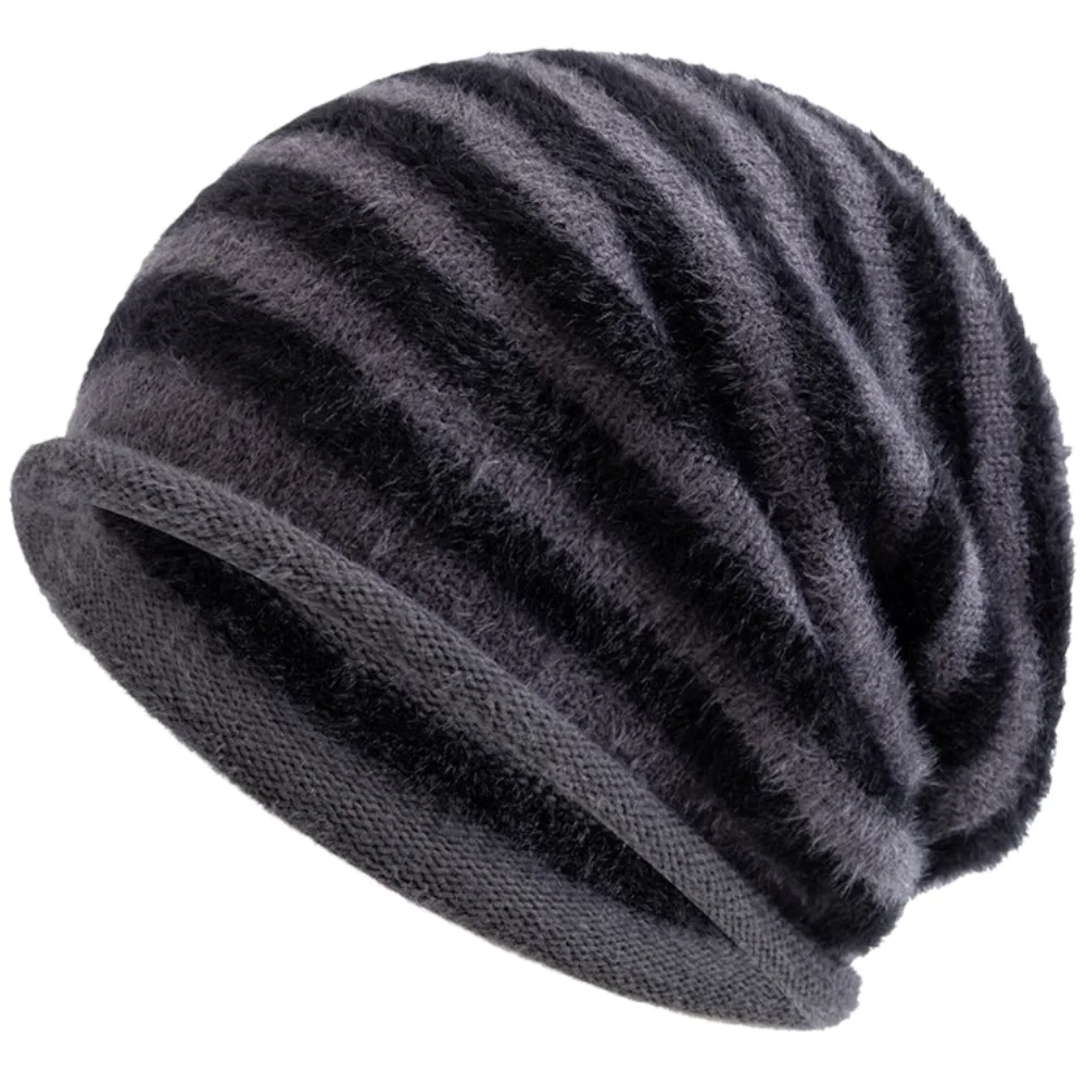 Hot Sale Fashion Woman Slouchy Beanie Casual Stripe Design Y2K Winter Hats For Female