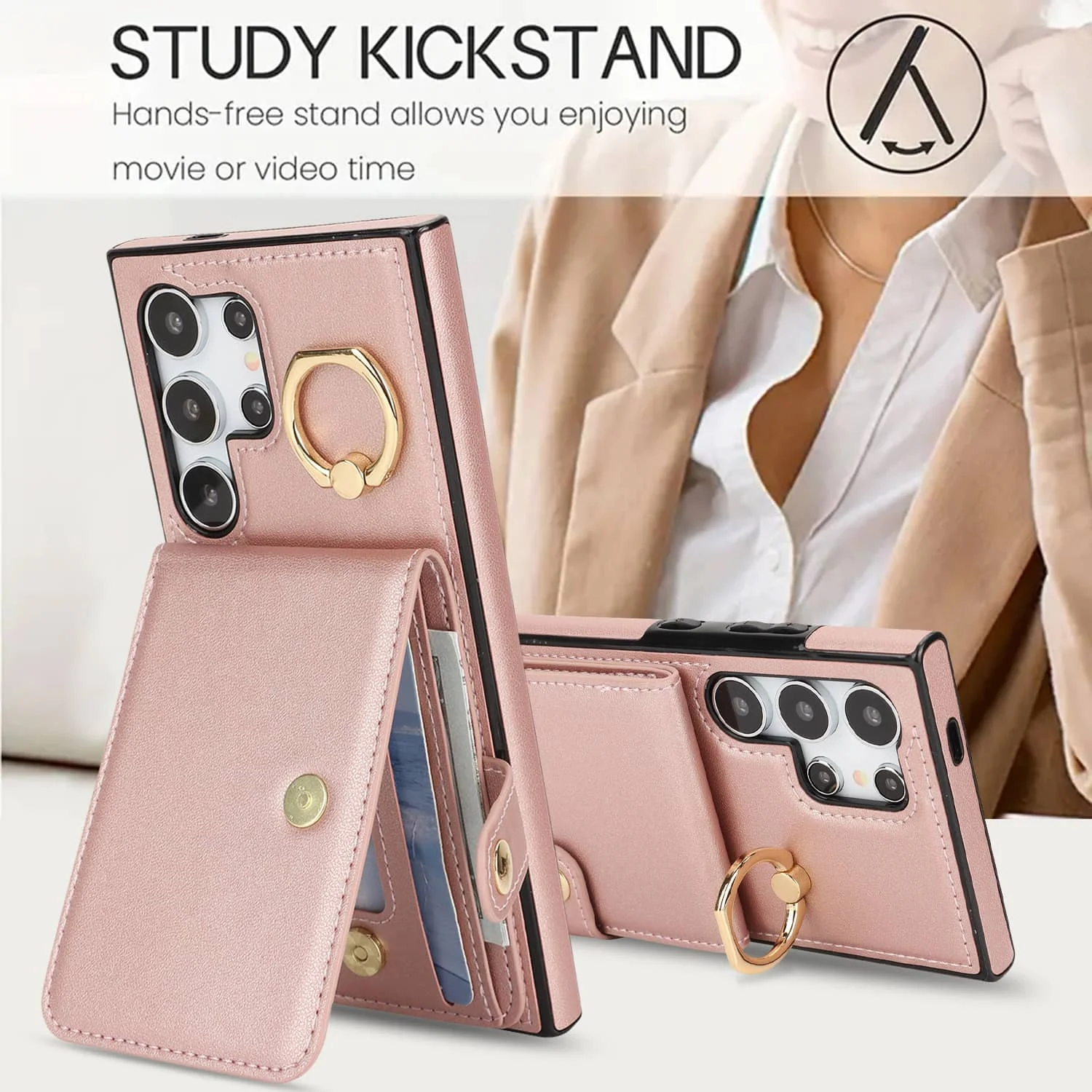 for Samsung Galaxy S26/S25/S24/S23/S22 Ultra/S23 FE/Note 20 Ultra Wallet Case with Card Holder,Flip Folio Book PU Leather Cover