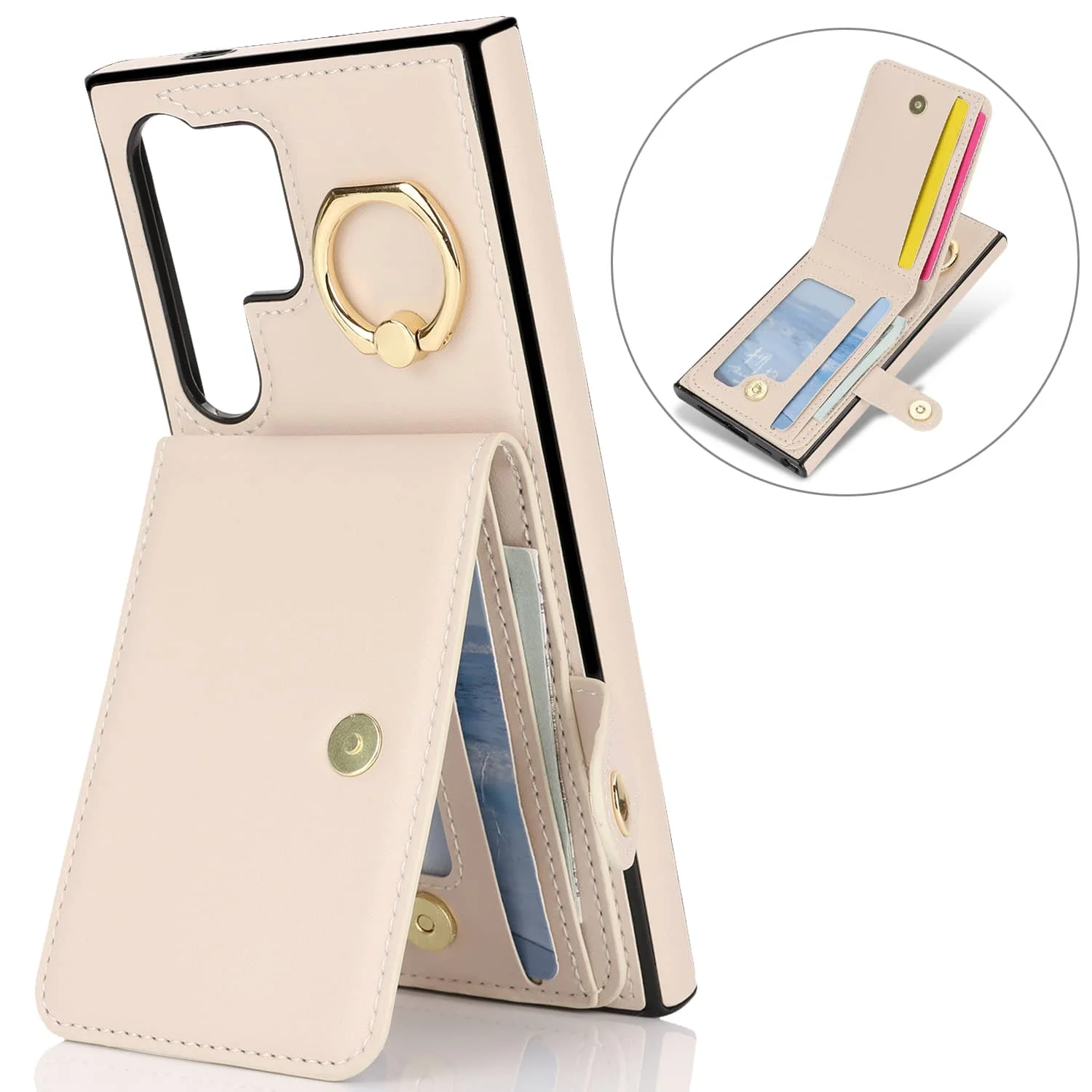 for Samsung Galaxy S26/S25/S24/S23/S22 Ultra/S23 FE/Note 20 Ultra Wallet Case with Card Holder,Flip Folio Book PU Leather Cover