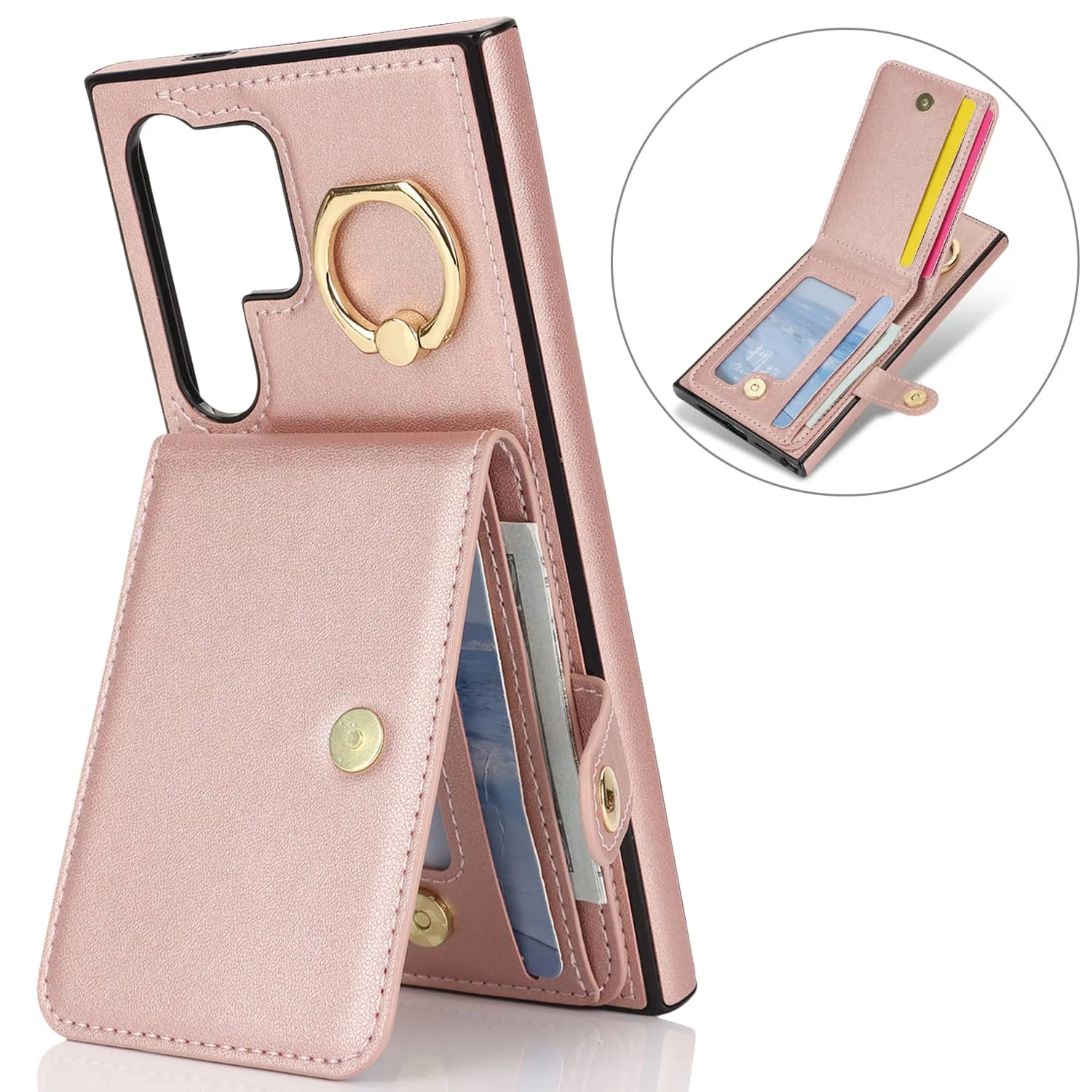 for Samsung Galaxy S26/S25/S24/S23/S22 Ultra/S23 FE/Note 20 Ultra Wallet Case with Card Holder,Flip Folio Book PU Leather Cover