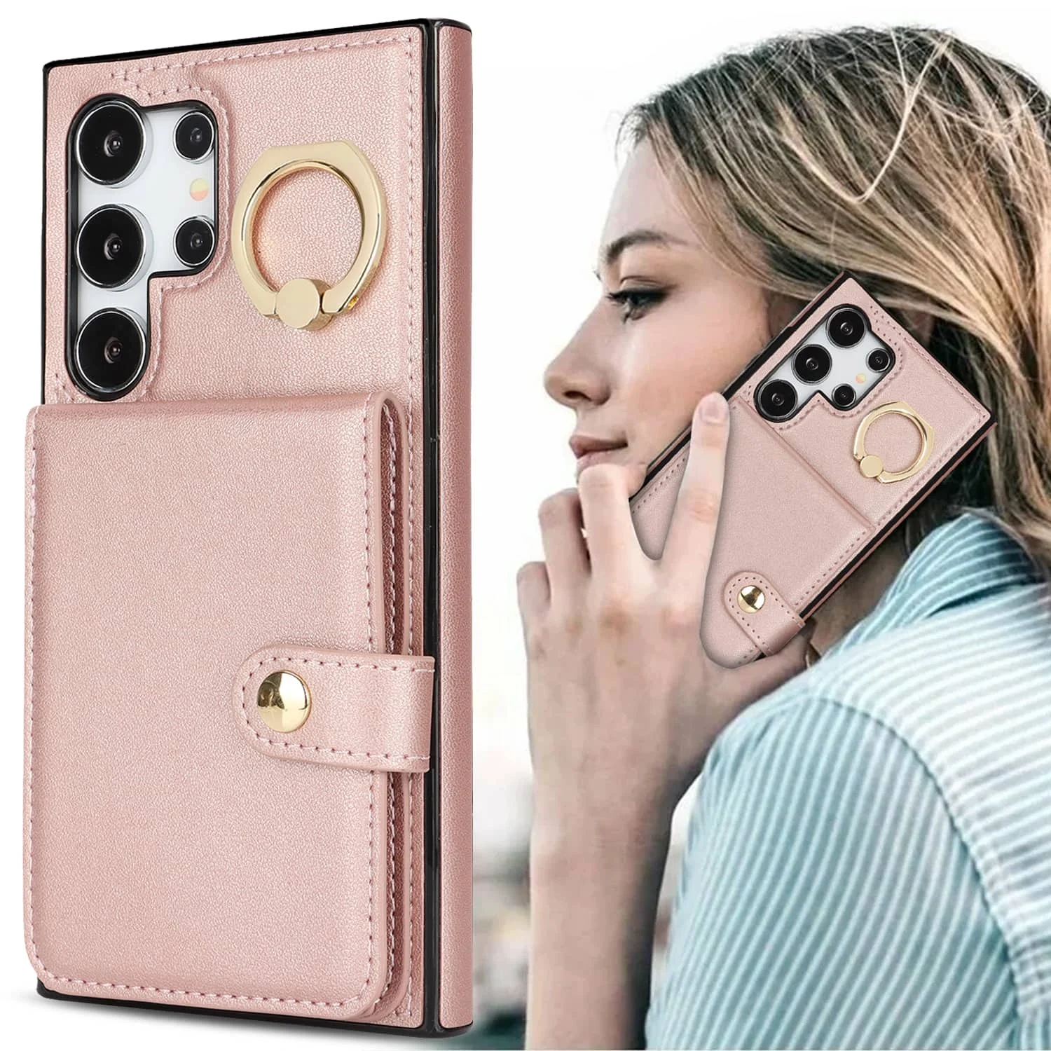 for Samsung Galaxy S26/S25/S24/S23/S22 Ultra/S23 FE/Note 20 Ultra Wallet Case with Card Holder,Flip Folio Book PU Leather Cover