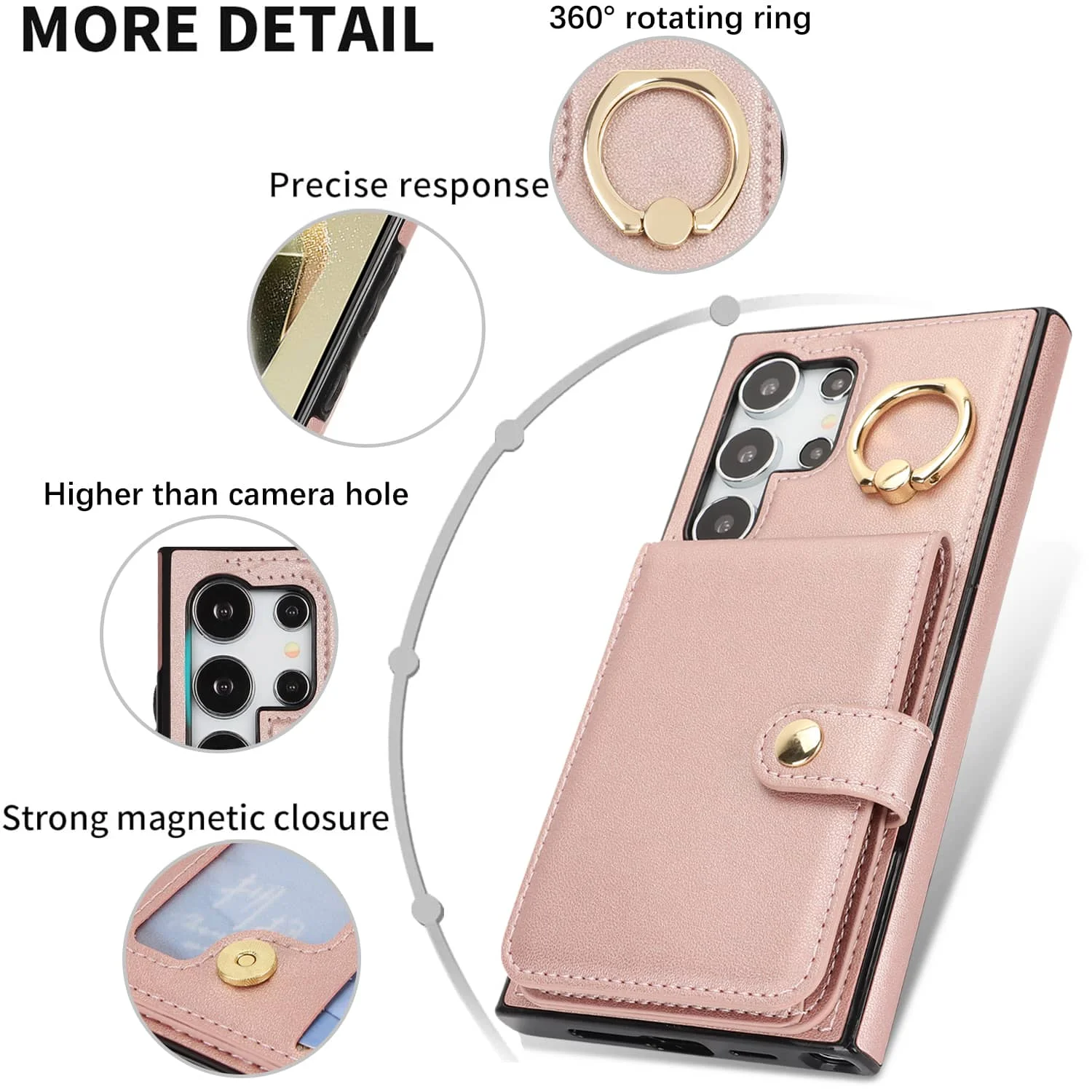 for Samsung Galaxy S26/S25/S24/S23/S22 Ultra/S23 FE/Note 20 Ultra Wallet Case with Card Holder,Flip Folio Book PU Leather Cover