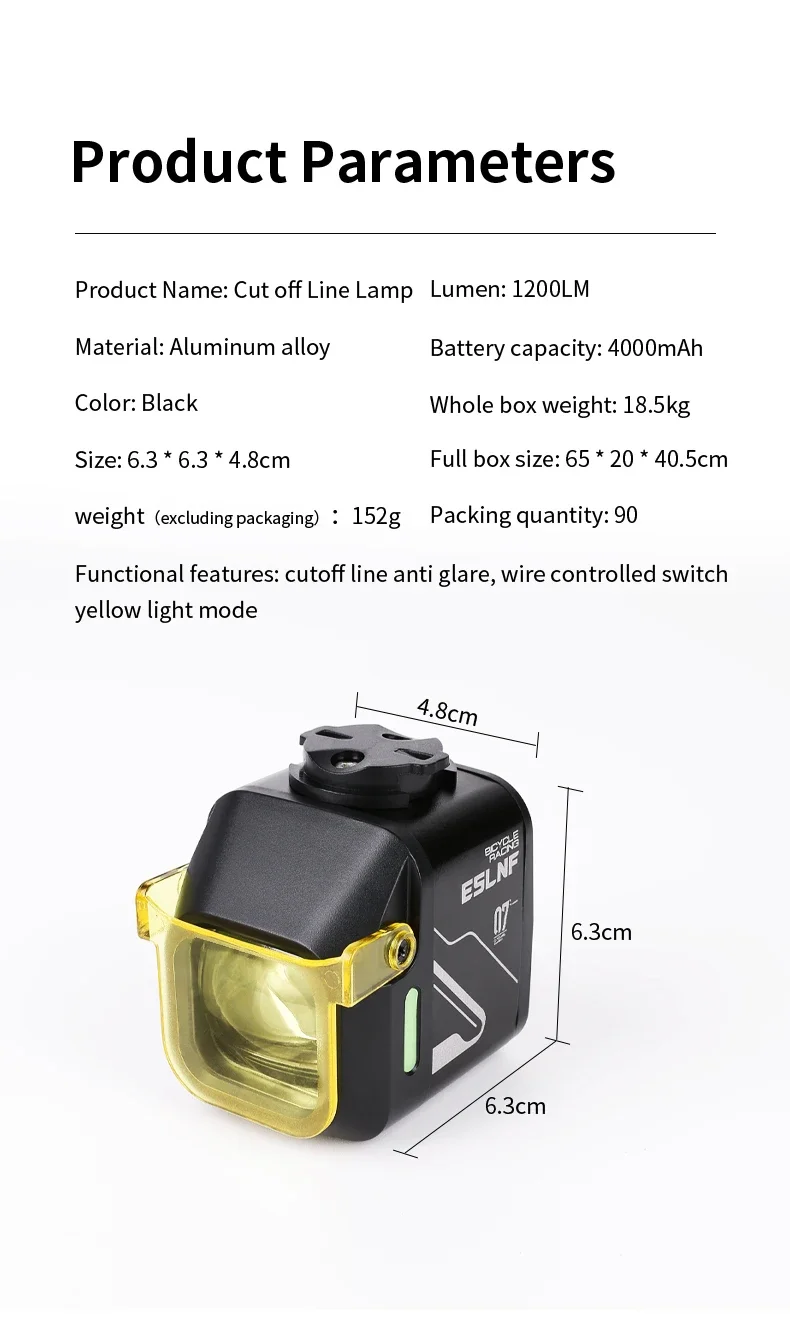 1200Lumen Bicycle Light Aluminum Alloy 4000Mah Type-C Charging Bicycle Headlight With Dustproof Lampshade Bicycle Front Light