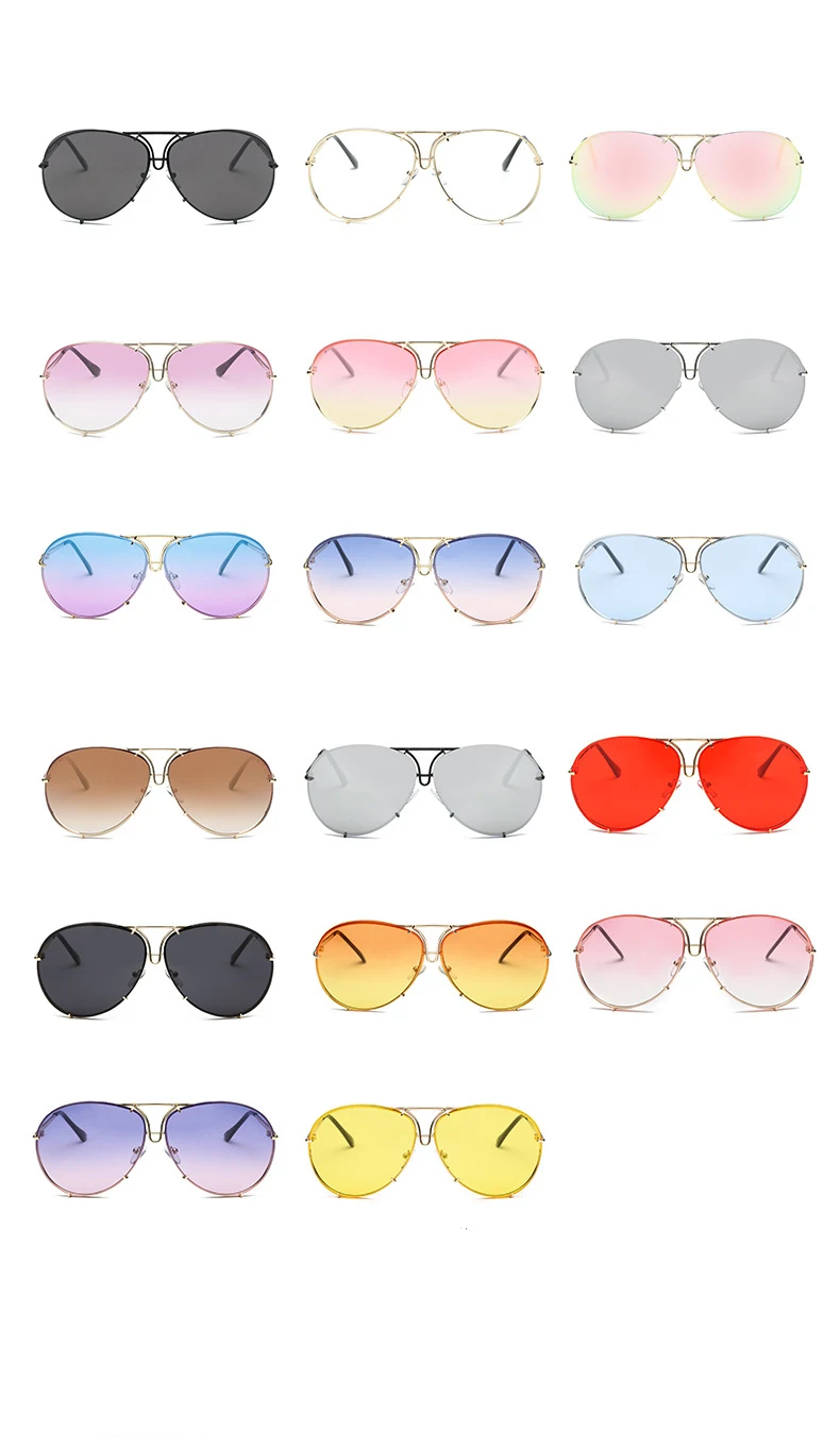 2025 New Fashion Pilot Sunglasses Women Oversized Luxury Sun Glasses For Female Cool Mirror Vintage Lady Gradient Shades UV400