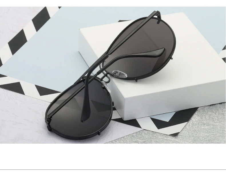2025 New Fashion Pilot Sunglasses Women Oversized Luxury Sun Glasses For Female Cool Mirror Vintage Lady Gradient Shades UV400