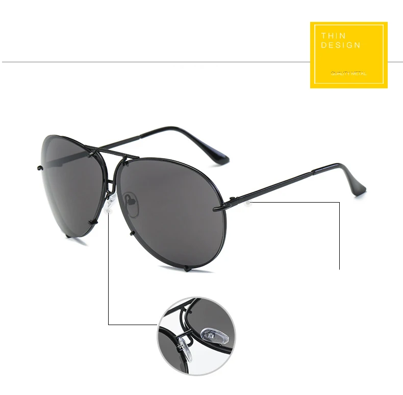 2025 New Fashion Pilot Sunglasses Women Oversized Luxury Sun Glasses For Female Cool Mirror Vintage Lady Gradient Shades UV400