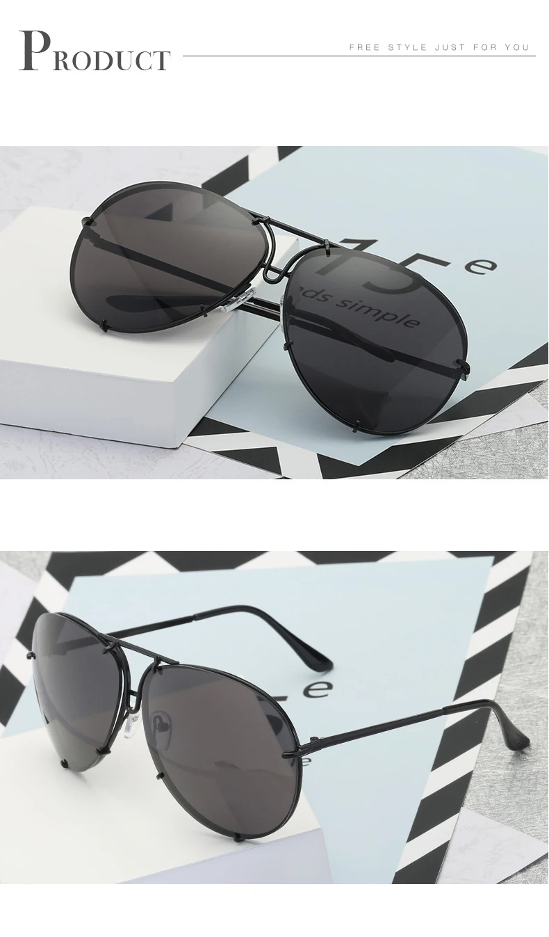 2025 New Fashion Pilot Sunglasses Women Oversized Luxury Sun Glasses For Female Cool Mirror Vintage Lady Gradient Shades UV400