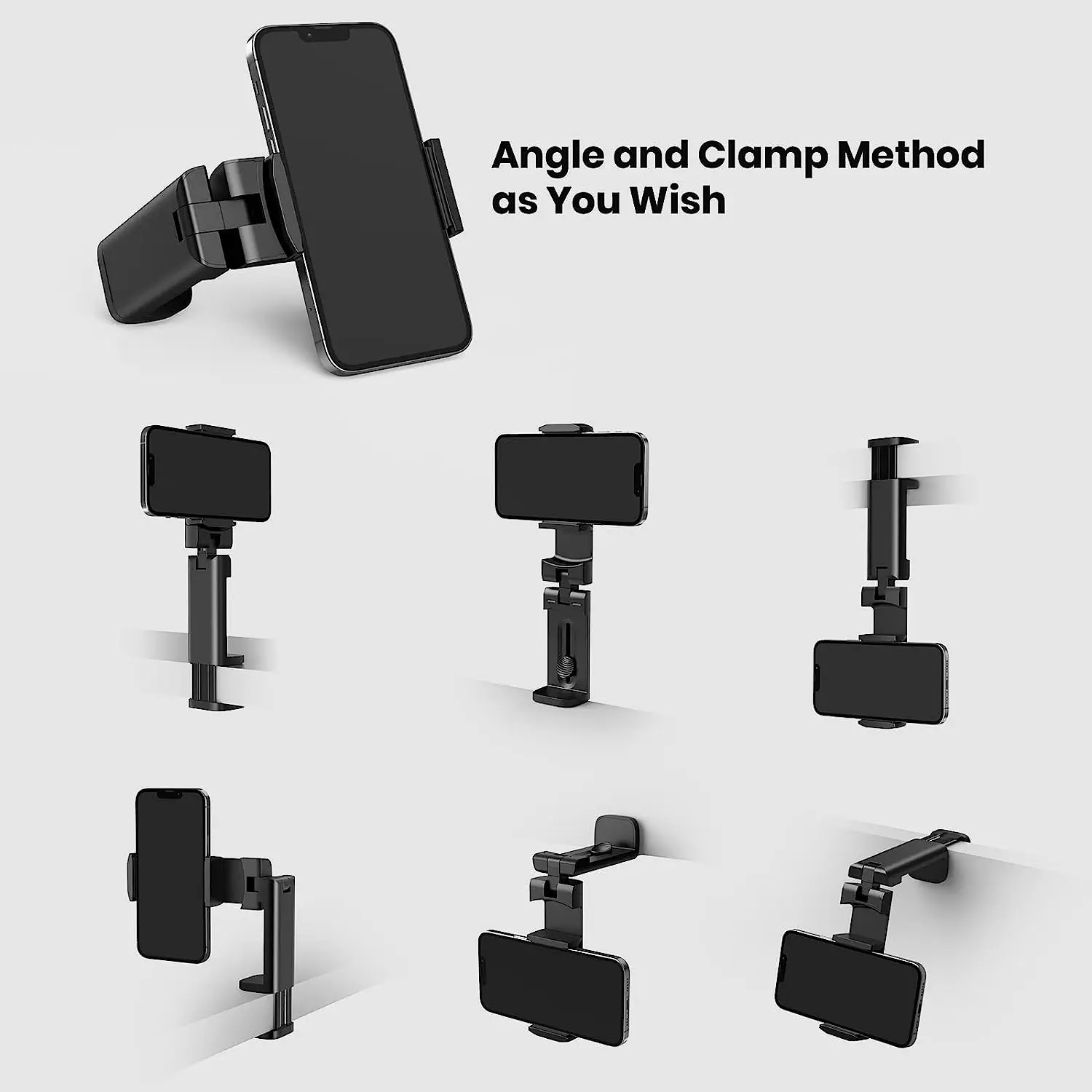 Airplane Travel Phone Holder Stand Mount Desk 360 Rotate Foldable Travel Desk Lazy Car Seat Flying Holder For 4.7-6.9 Inch Phone