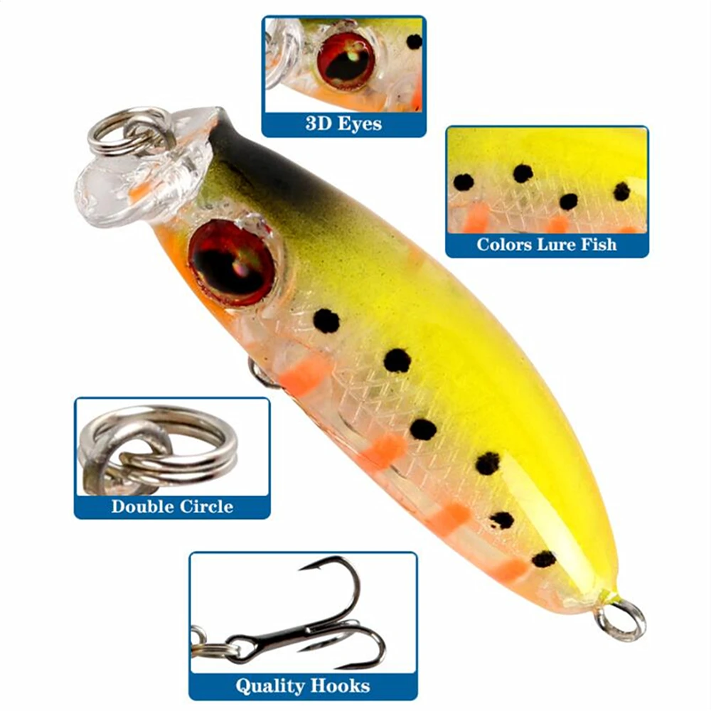 1pcs mini Minnow Fishing Lures Wobblers 3.5cm 2.7g slowly Sinking Trout Artificial Hard Bait Bass Crankbait Carp Fishing tackle
