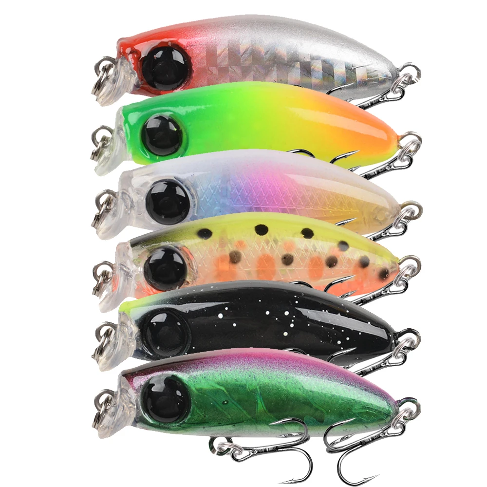 1pcs mini Minnow Fishing Lures Wobblers 3.5cm 2.7g slowly Sinking Trout Artificial Hard Bait Bass Crankbait Carp Fishing tackle