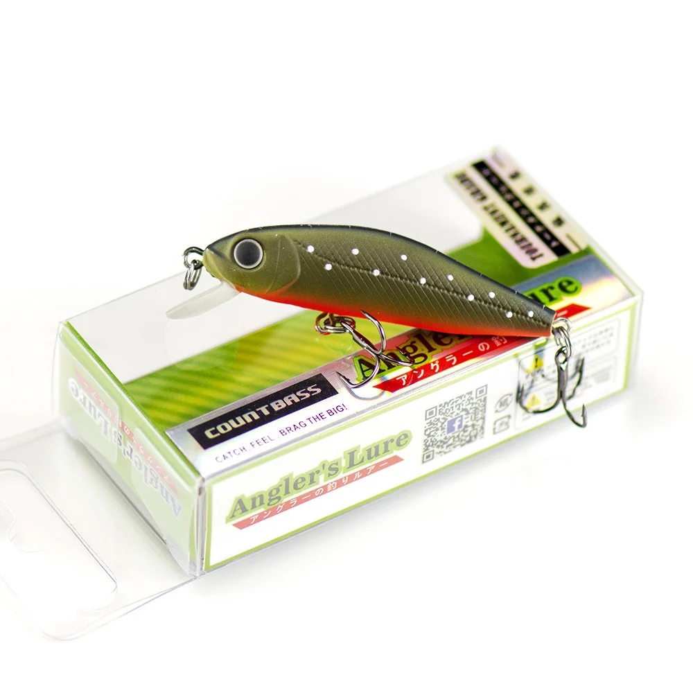 COUNTBASS Minnow Wobblers Angler's Fishing Lures Floating Shad Jerk Your Bait , Diving Depth 0.8-1m Leurre Hard Baits 55mm 4.7g