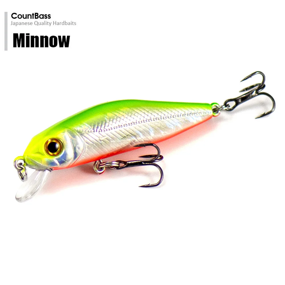 COUNTBASS Minnow Wobblers Angler's Fishing Lures Floating Shad Jerk Your Bait , Diving Depth 0.8-1m Leurre Hard Baits 55mm 4.7g
