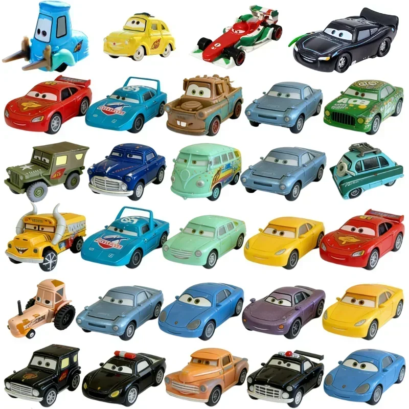 @Pixar Cars Diecast Metal Alloy Model Car Lightning McQueen The King Frank Guido Luigi Movie Character Toy Car Collectible Gifts