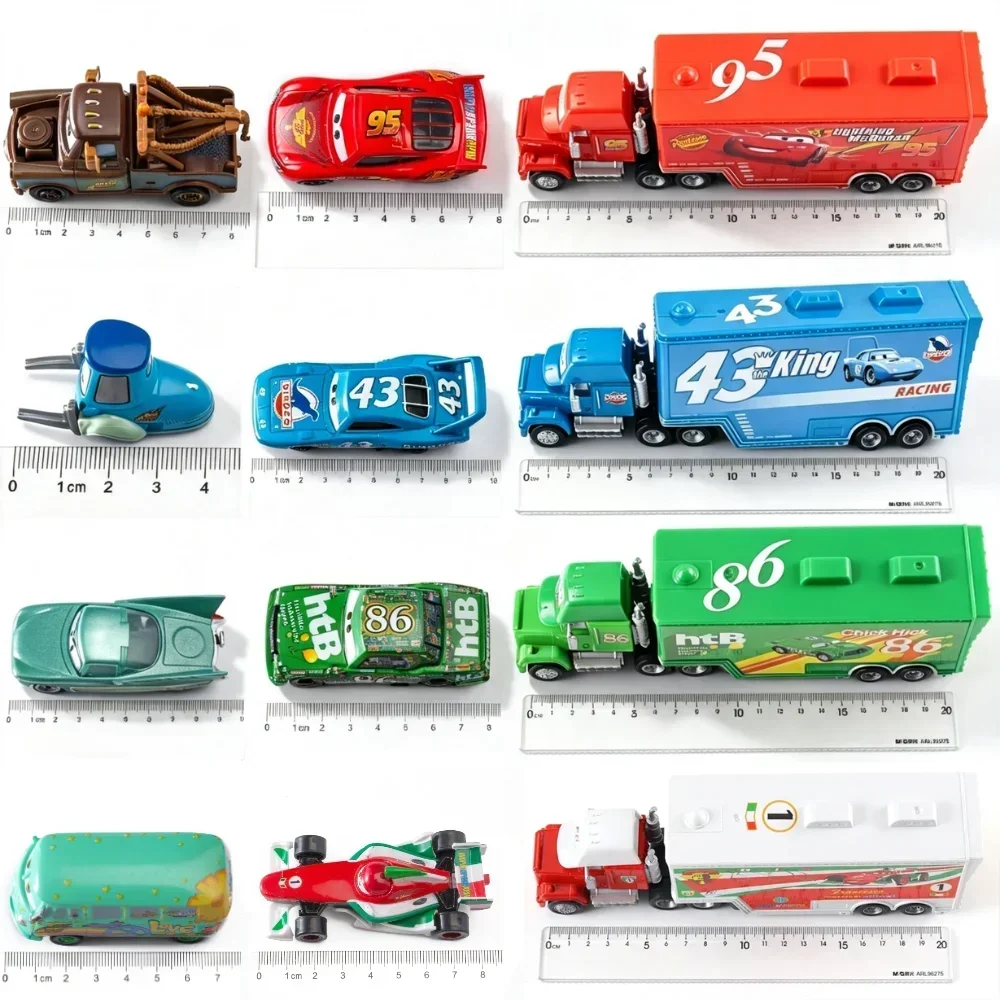 @Pixar Cars Diecast Metal Alloy Model Car Lightning McQueen The King Frank Guido Luigi Movie Character Toy Car Collectible Gifts