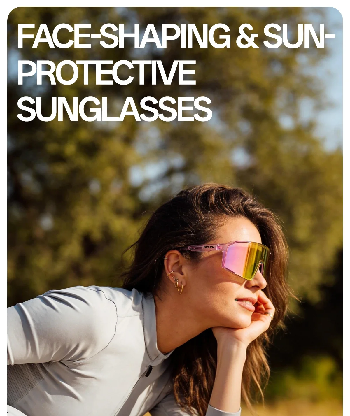 SCVCN Outdoor Party Fashion Sunglasses Men Cycling Glasses UV400n Women Driving Glasses MTB Bike Sport Running Hiking Eyewear