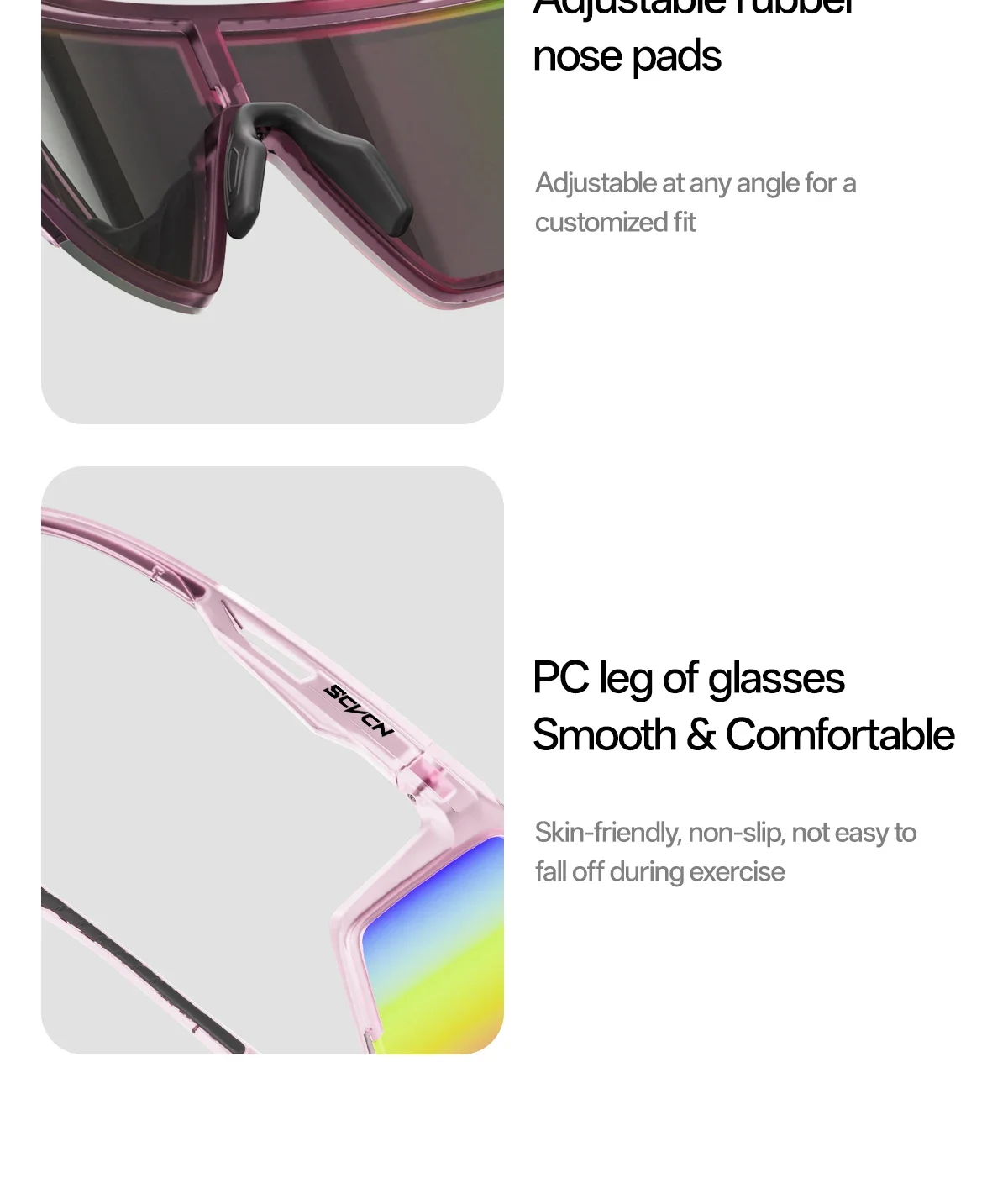 SCVCN Outdoor Party Fashion Sunglasses Men Cycling Glasses UV400n Women Driving Glasses MTB Bike Sport Running Hiking Eyewear