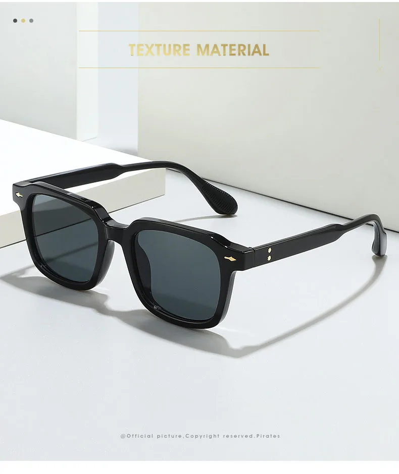 Square Black Myopia Sunglasses Men Women Finished Tinted Lenses Prescription Eyewear Negative Diopter for Outdoor Sun Shade