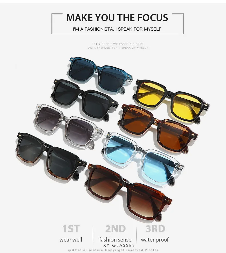 Square Black Myopia Sunglasses Men Women Finished Tinted Lenses Prescription Eyewear Negative Diopter for Outdoor Sun Shade