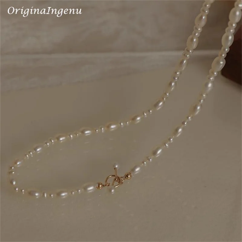 Natural Pearl Necklace 14K Gold Filled Handmade Pendants Vintage Jewelry Tarnish Resistant  Jewelry for Women