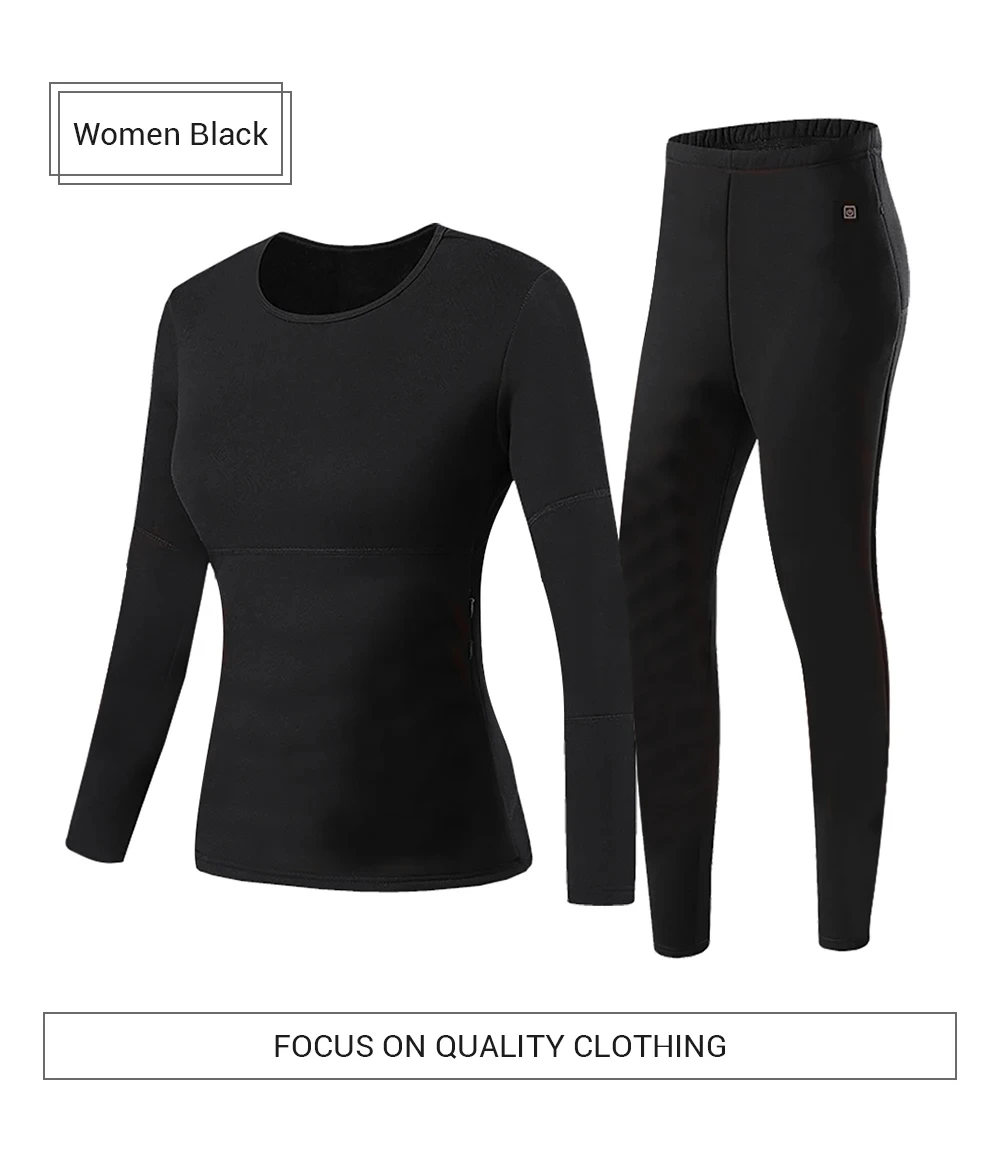 Men's Heated Thermal Underwear Set Women Winter Outdoor Sports Underwear 28 Heating Areas Heated Shirt Pant USB Electric Heating