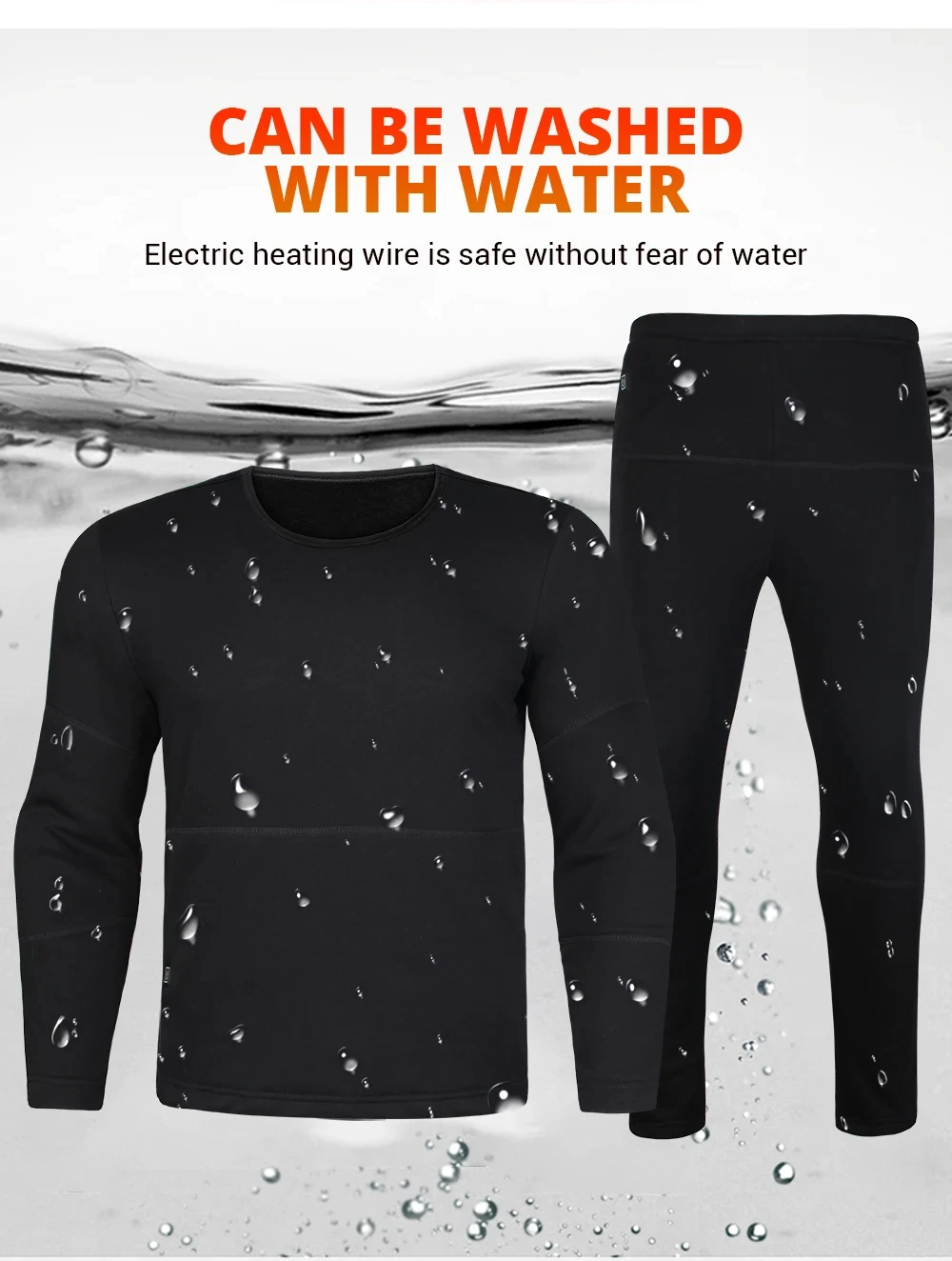 Men's Heated Thermal Underwear Set Women Winter Outdoor Sports Underwear 28 Heating Areas Heated Shirt Pant USB Electric Heating