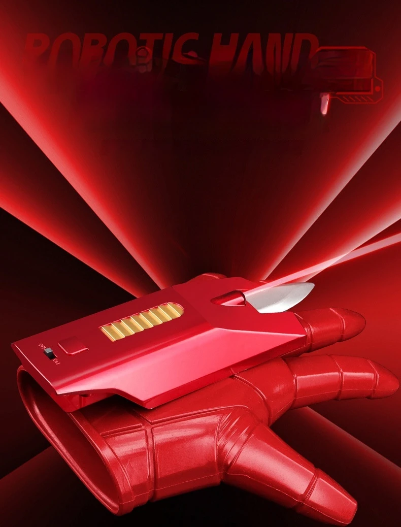 Iron Man Glove Cosplay Toys Ironman Wearable Gloves Anime Action Figure Manga Figurine 1:1 Scale Party Props Peripheral Gift